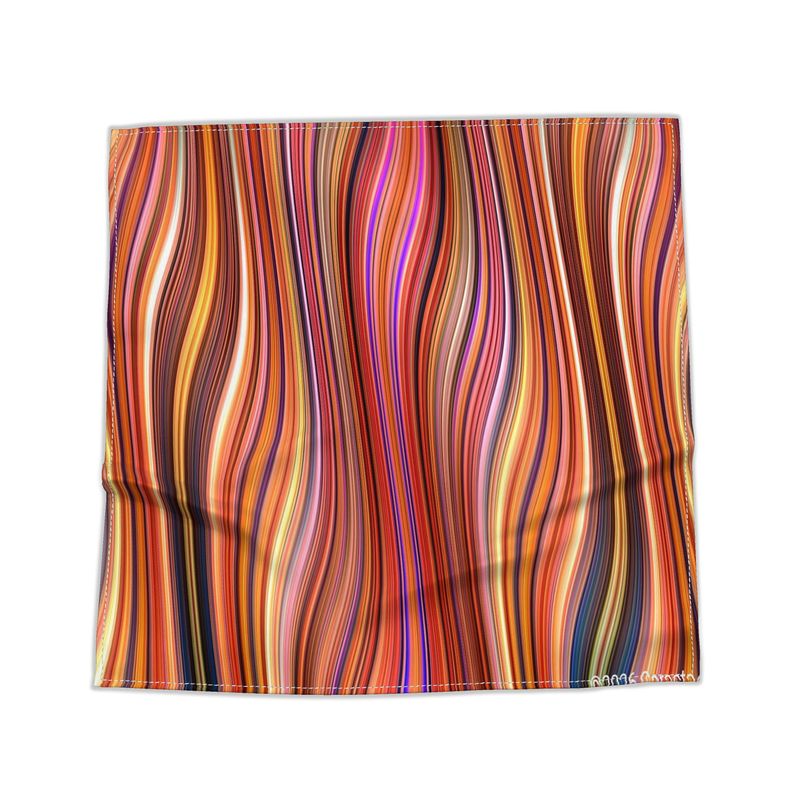 Bandana 7 - Silky Waves 3 - Silk Square Prints